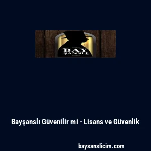 Bayşanslı Güvenilir mi - Lisans ve Güvenlik